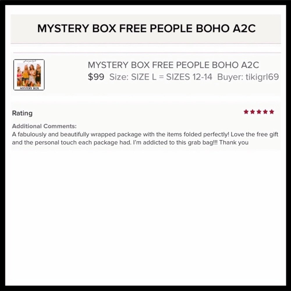 FREE PEOPLE BOHO MYSTERY BOX A3C - Picture 11 of 16